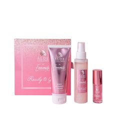 Aloe Colors X Emmanouela Cosmetics Ready To Glow Box Set (Mist 100ml+Body Bronzer Cream 100ml+Lip Oil 30ml)